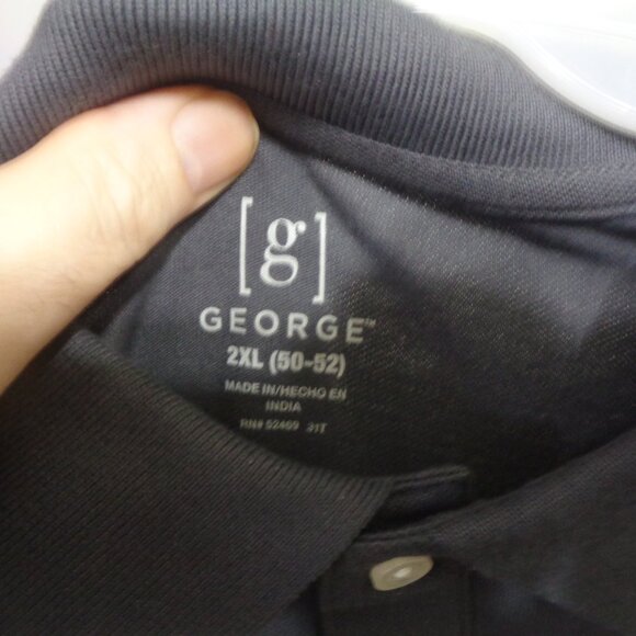 George Long Sleeve Polo Shirt Men sz 2XL - Picture 2 of 5